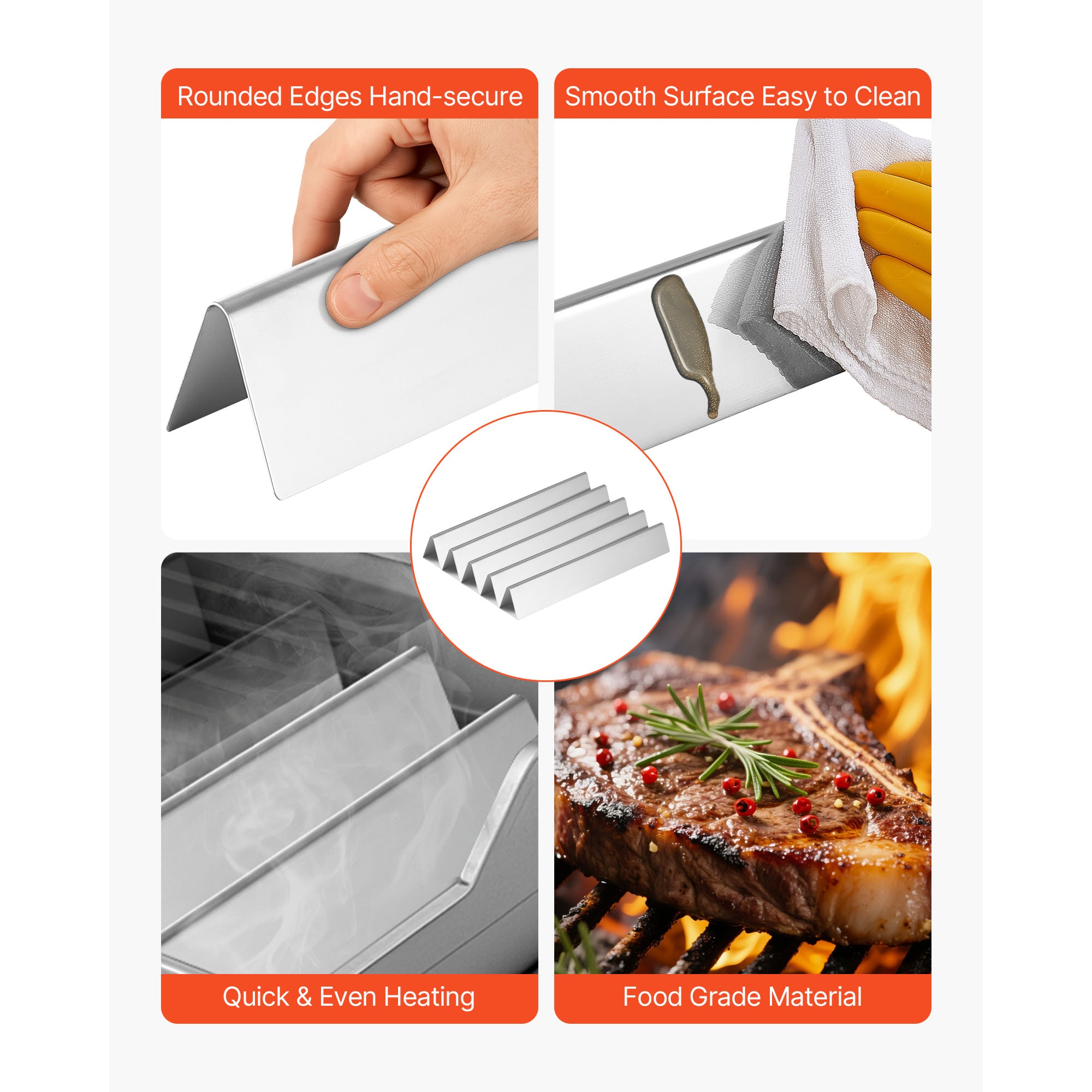17 In Flavorizer Bars Steel Grill Replacement For Weber Genesis 300 Series_maomaolike.com